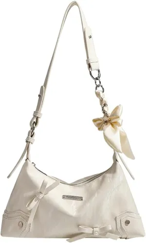 Chic Bow Chain Shoulder Bag, Elegant New Chinese Style Handheld Purse for Women, Trendy Underarm Crossbody Bag