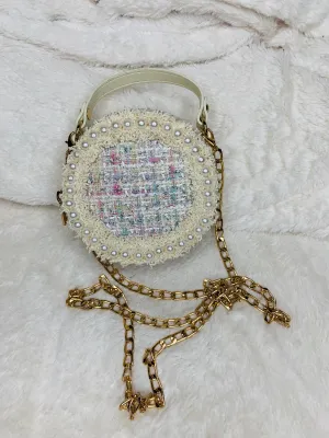 Circular Tweed Purse