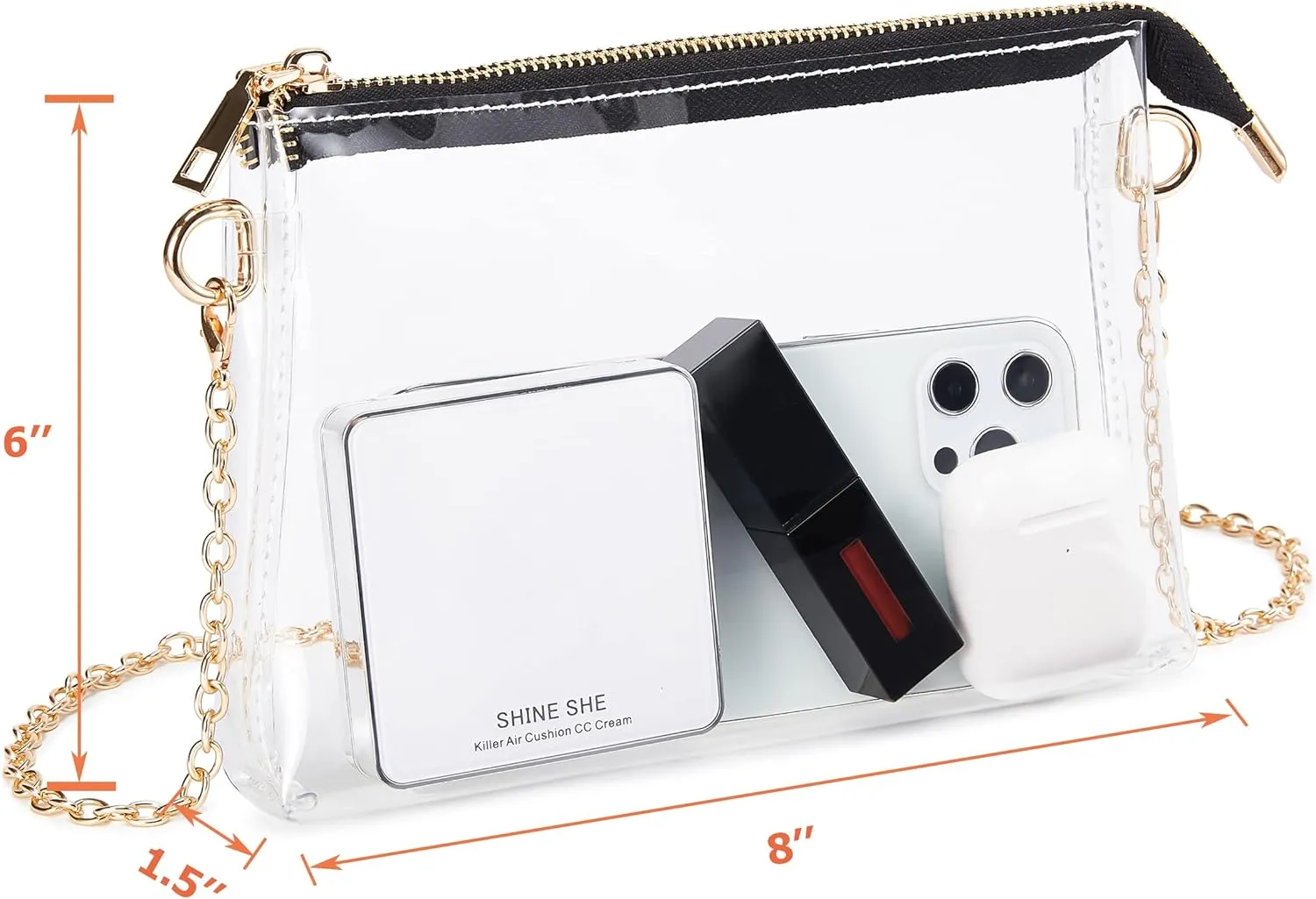 Clear Bag Stadium Approved: Suit for Quick Security Check - Small Transparent Purse for Women