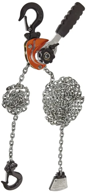 CM 602 Series Mini Ratchet Lever Chain Hoist, 6-19/64" Lever, 550 lbs Capacity, 10' Lift Height
