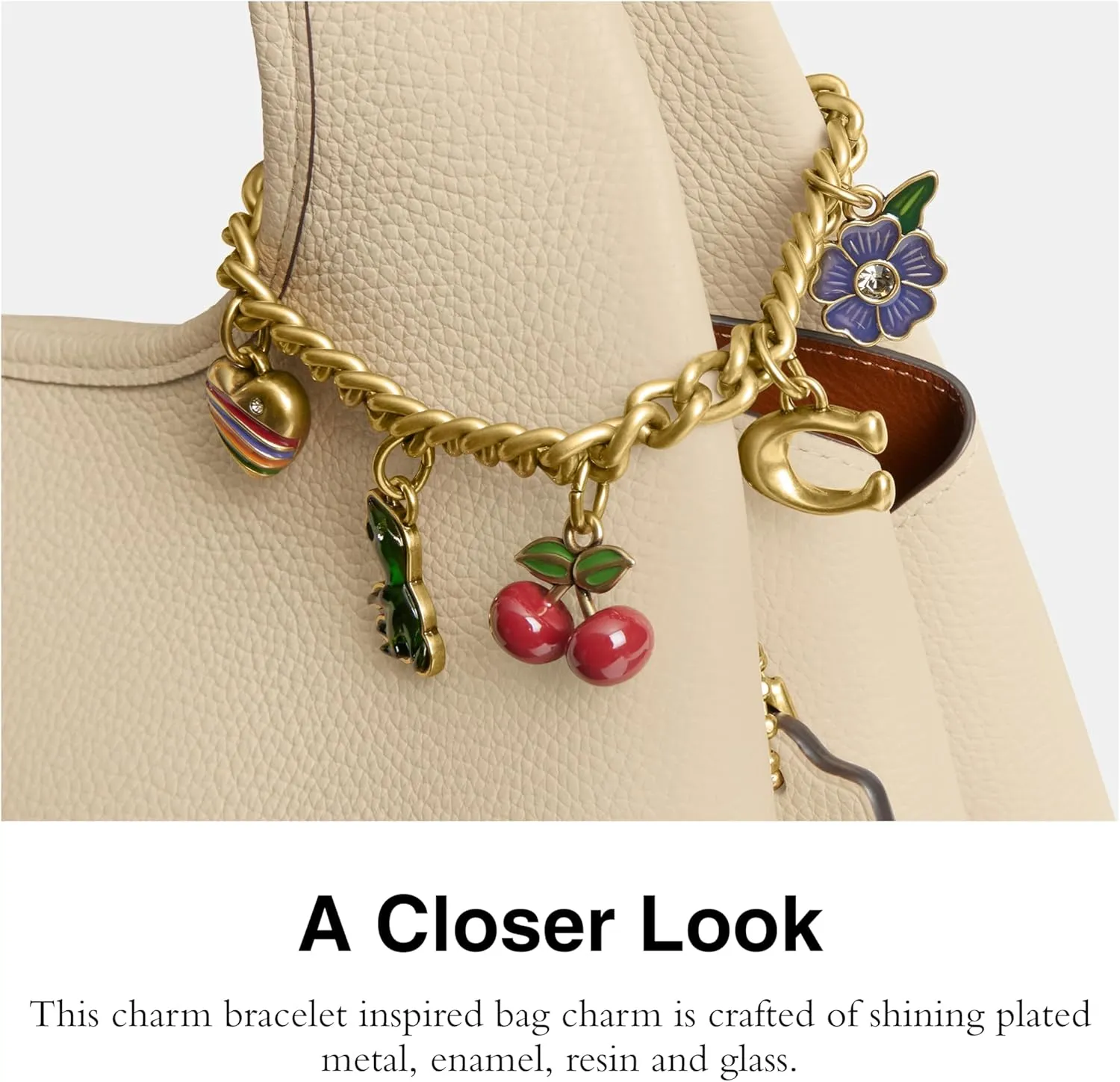 Coach womens Motif Chain Bag Charm