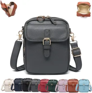 Collaboraten1 Urvashi Crossbody Leather Bag for Women Vintage Shoulder Handbag with Card Slots