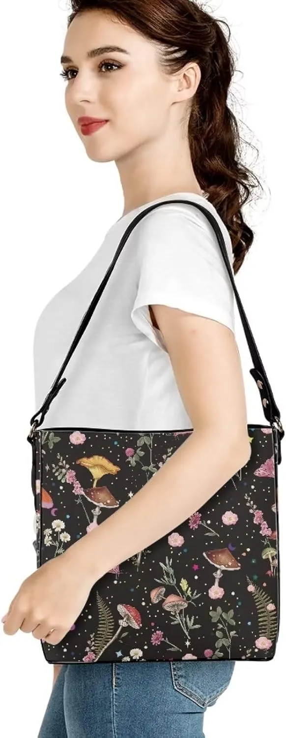 Coloranimal Women's Leather Handbags Purse with Buckle Large Capacity Crossbody Bags