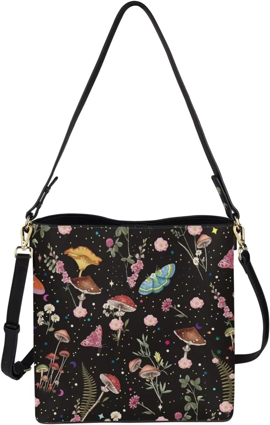 Coloranimal Women's Leather Handbags Purse with Buckle Large Capacity Crossbody Bags