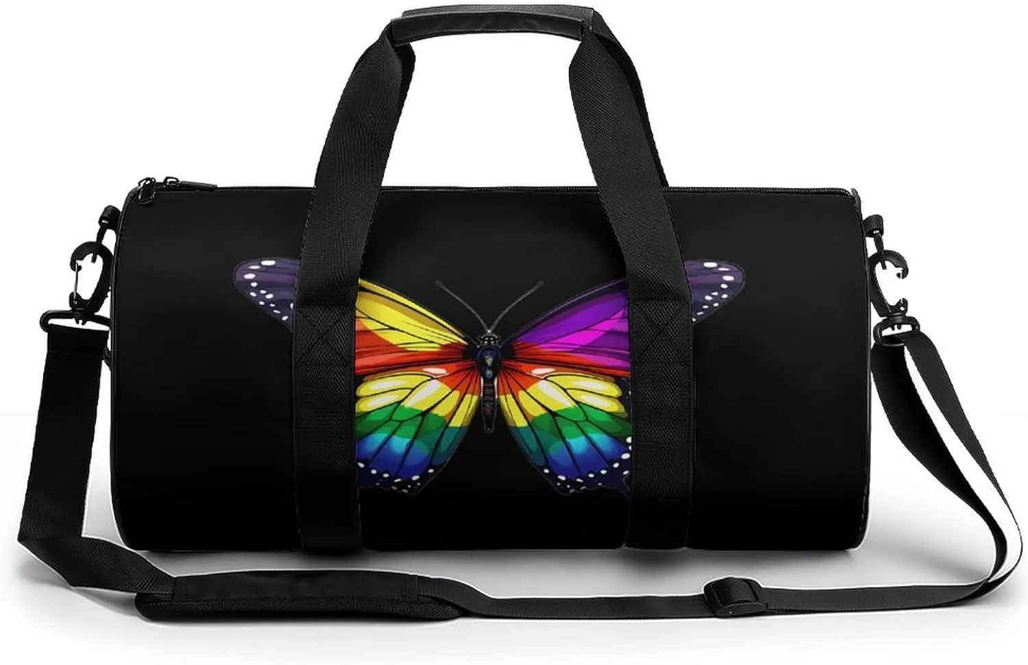 Colorful Butterfly Novelty Large Duffel Bag Lightweight Gym Bag Travel Tote Bags