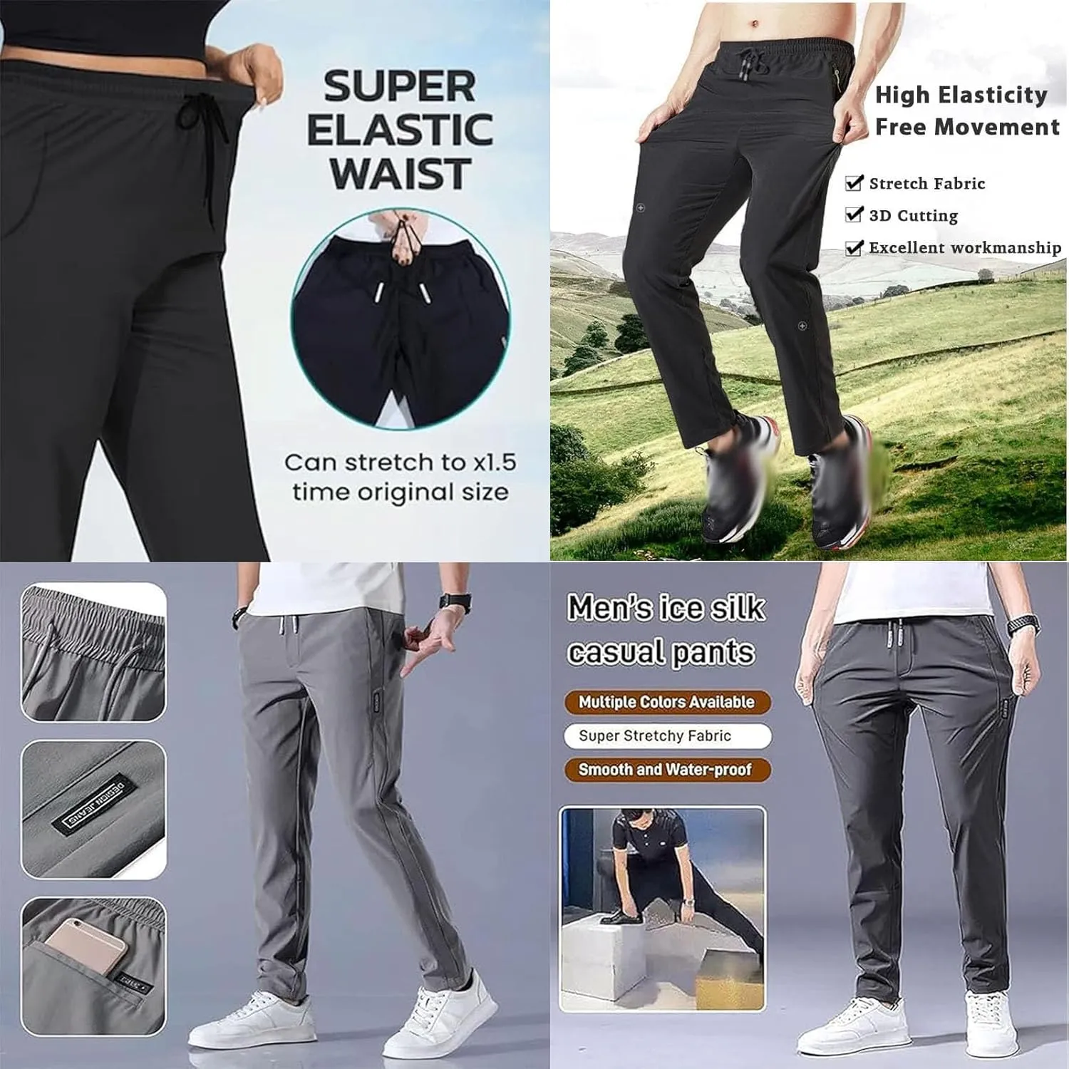 Comfysfit.Com Pant for Women,Beeswan Pants Breathable Casual Stretch Active Quick Drying Pants