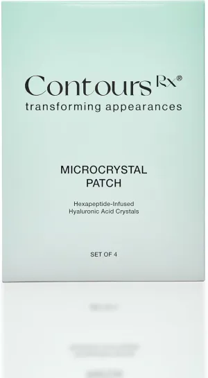 Contours Rx Microcrystal Patch – Anti-Aging Overnight Wrinkle Patch with 300 Microcrystals – Hyaluronic Acid & Peptides – Hydrating & Firming Skincare – 8 Patches total