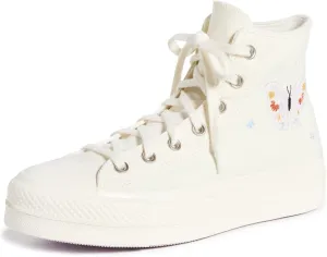 Converse Women's Chuck Taylor Lift Sneakers, Egret/Decade Pink, 8 Medium US