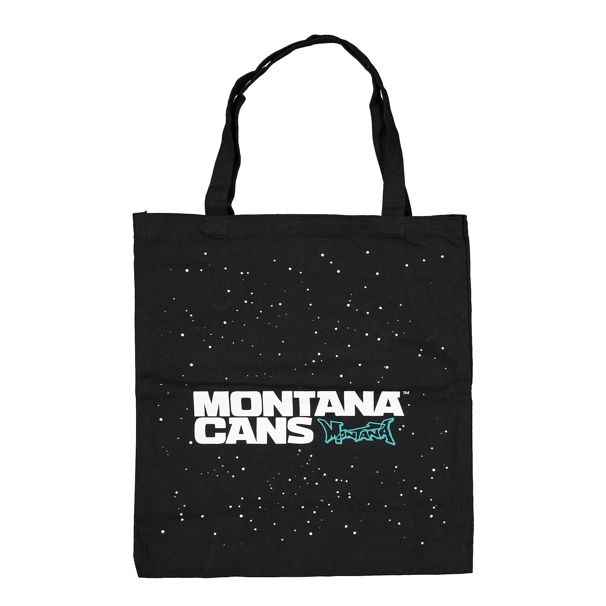 Cotton Bag Typo Logo Stars Black