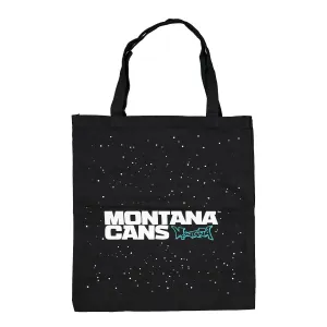 Cotton Bag Typo Logo Stars Black