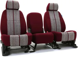 Coverking Custom Fit Seat Cover Designed for Select GMC Models: 1 Row, Saddleblanket Neosupreme Fabric, Wine