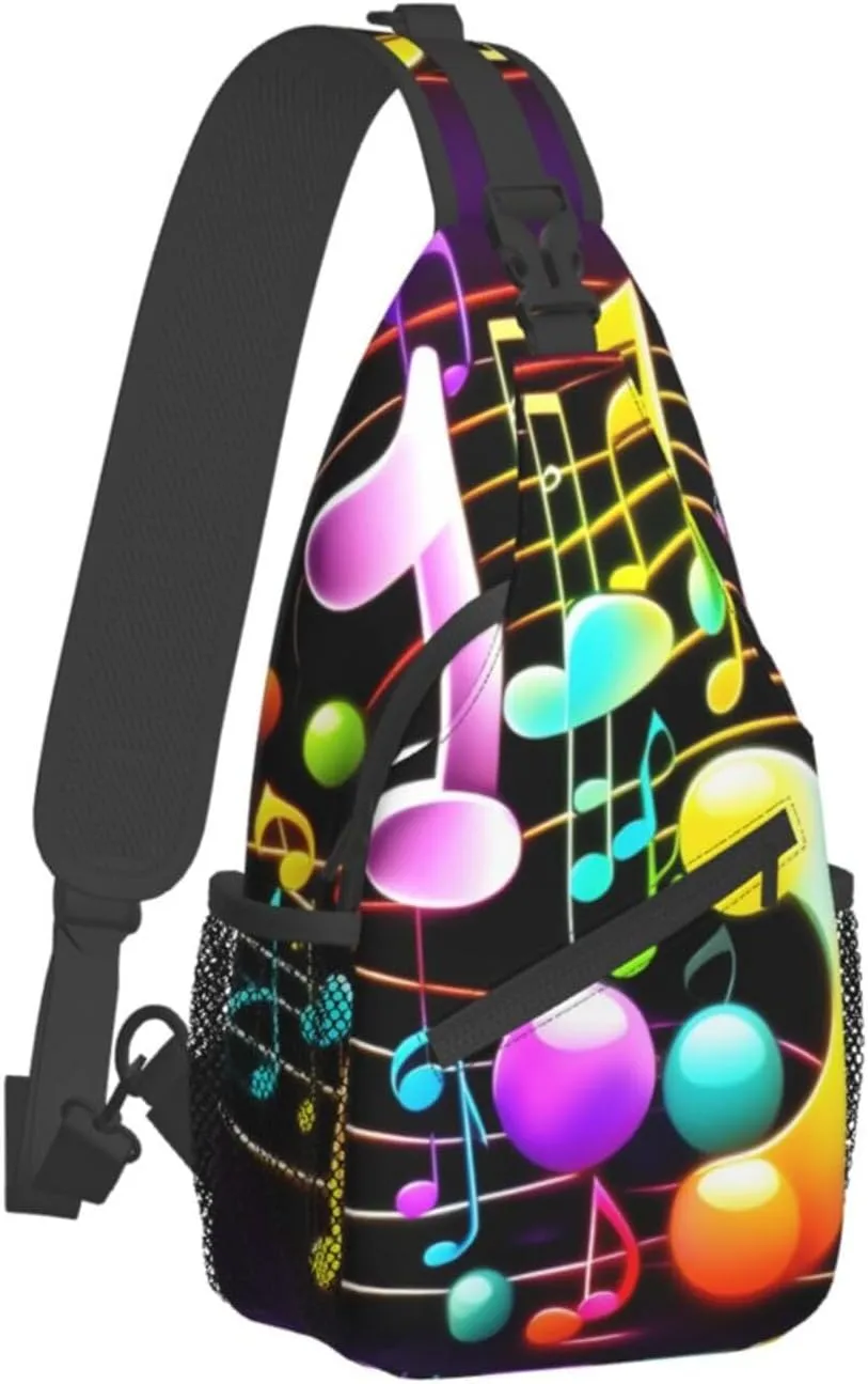 Cow Black Spot Unisex Crossbody Backpack Travel Hiking Casual Chest Bags Lightweight Fashion