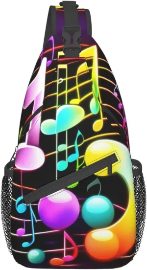 Cow Black Spot Unisex Crossbody Backpack Travel Hiking Casual Chest Bags Lightweight Fashion