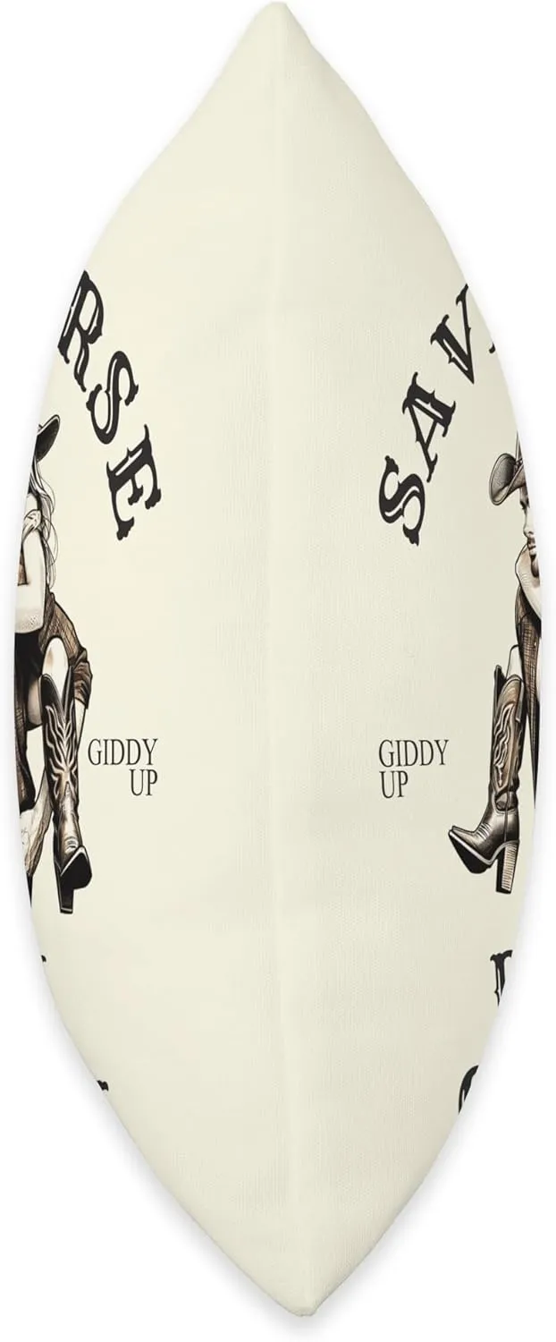 Cowboycore Kickin Ass Save A Horse Ride A Cowboy Saddle Up Throw Pillow