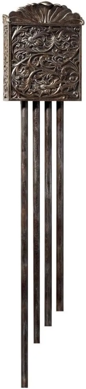 Craftmade CA4-RC Westminster Carved 4 Tubes Long Door Chime, Hand Painted Renaissance Crackle (58.5"H x 12.13"W)
