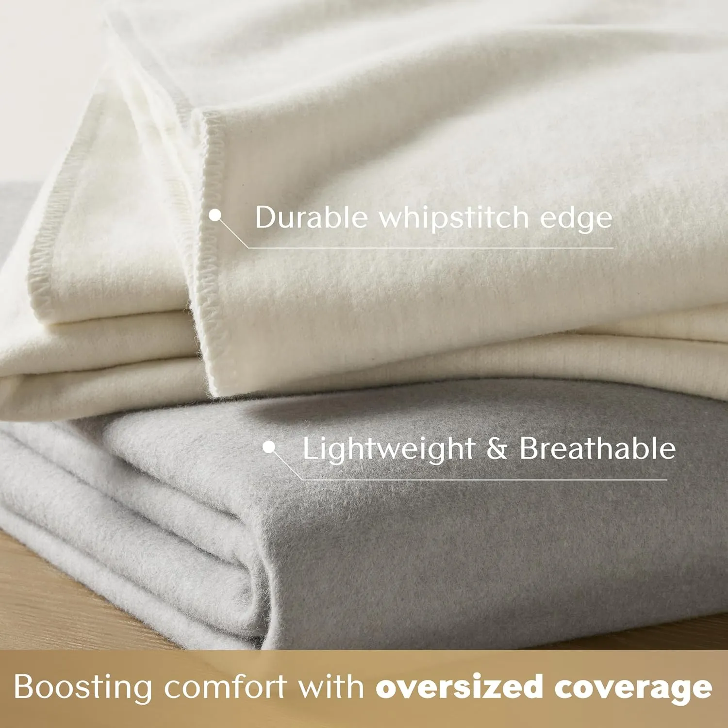 CROSCILL 100% Cotton Throw Blanket, Luxurious and Classic Solid Design, Cozy Soft, Lightweight, Breathable, All Season Oversized Throw for Couch, Andaz, Full/Queen, Grey