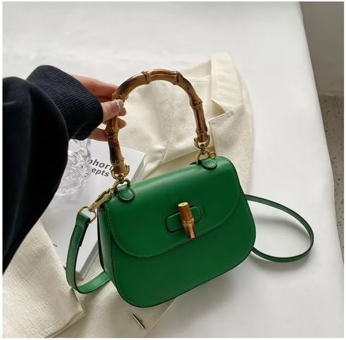 cross-body bag Premium Saddle Shoulder Crossbody Bamboo Bag