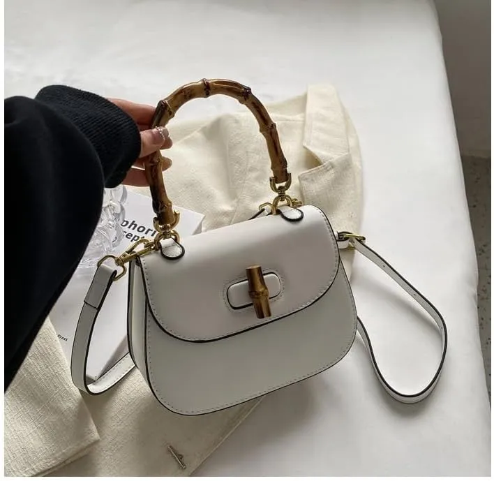 cross-body bag Premium Saddle Shoulder Crossbody Bamboo Bag