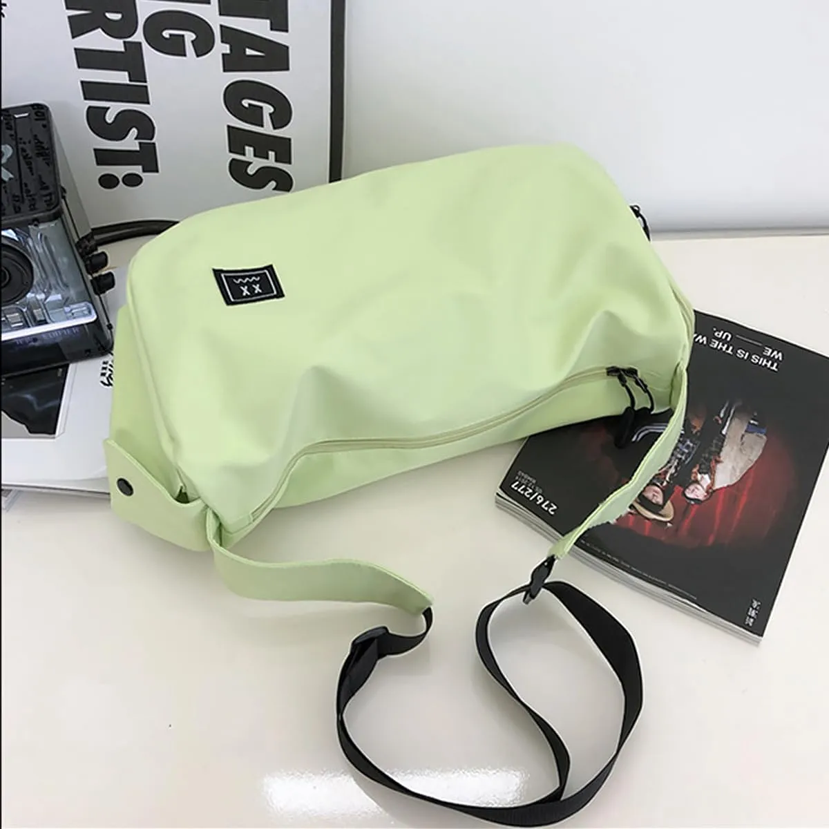 Crossbody Backpack for Men Women, Large Capacity Sports and Fitness Storage Shoulder Bag,Shoulder Adjustable
