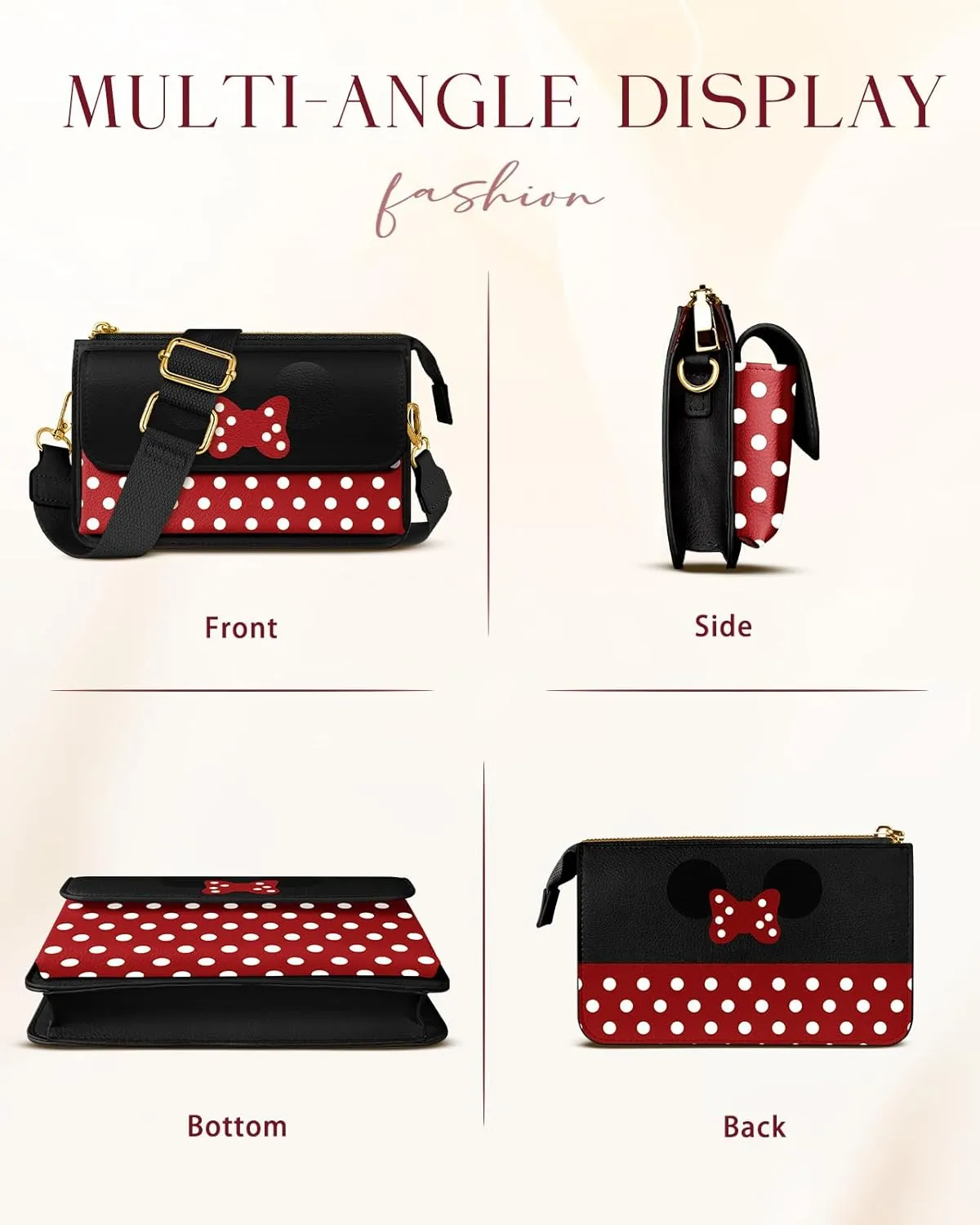 Crossbody Bag Cellphone Purse Wallet for Women - Leather Cellphone Purse Bag with Adjustable Shoulder Strap Girl