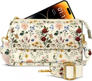 Crossbody Bag Cellphone Purse Wallet for Women - Leather Cellphone Purse Bag with Adjustable Shoulder Strap Girl