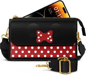 Crossbody Bag Cellphone Purse Wallet for Women - Leather Cellphone Purse Bag with Adjustable Shoulder Strap Girl