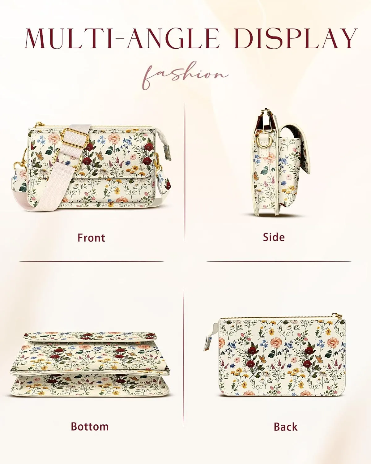 Crossbody Bag Cellphone Purse Wallet for Women - Leather Cellphone Purse Bag with Adjustable Shoulder Strap Girl