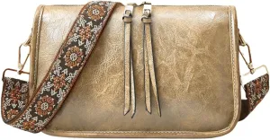 Crossbody Bag for Women Leather Hobo Purse Bag Trendy Small Crossbody Purse with Wide Strap Multiple for Everyday