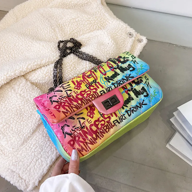 crossbody graffiti bags