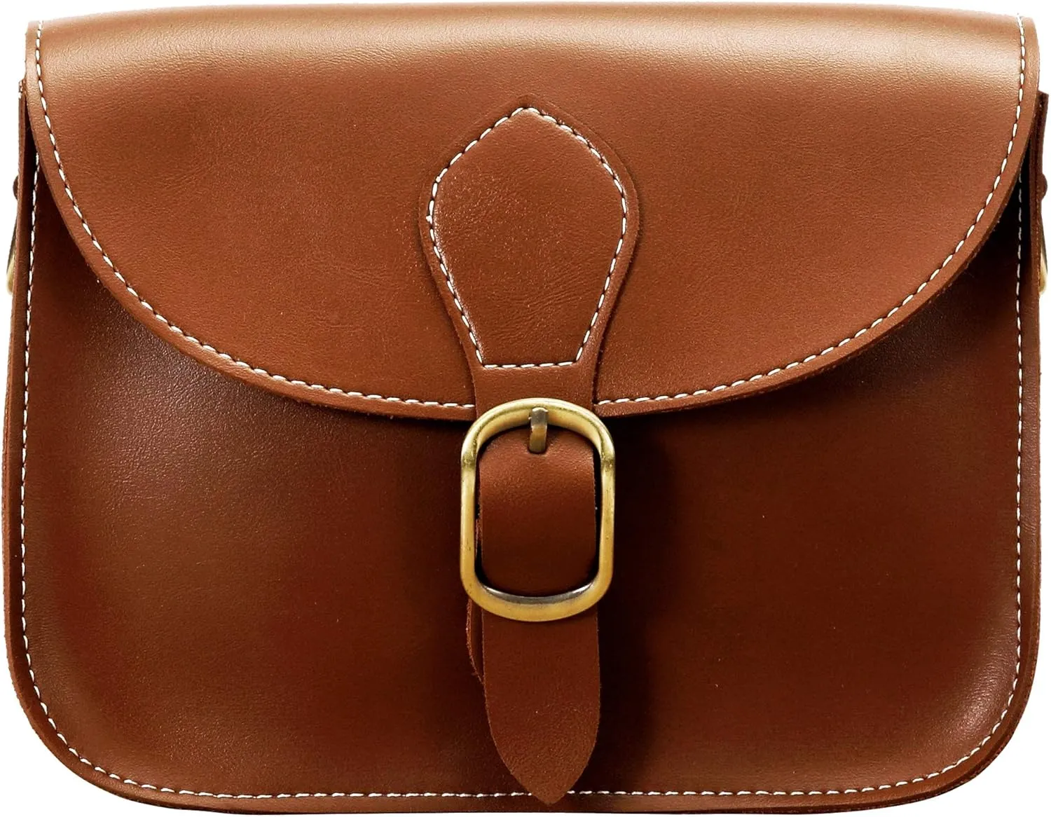 Crossbody Saddle Vegan Leather Bag Small Retro Satchel For Women Vintage Simple Handbag Faux Leather Casual Purse