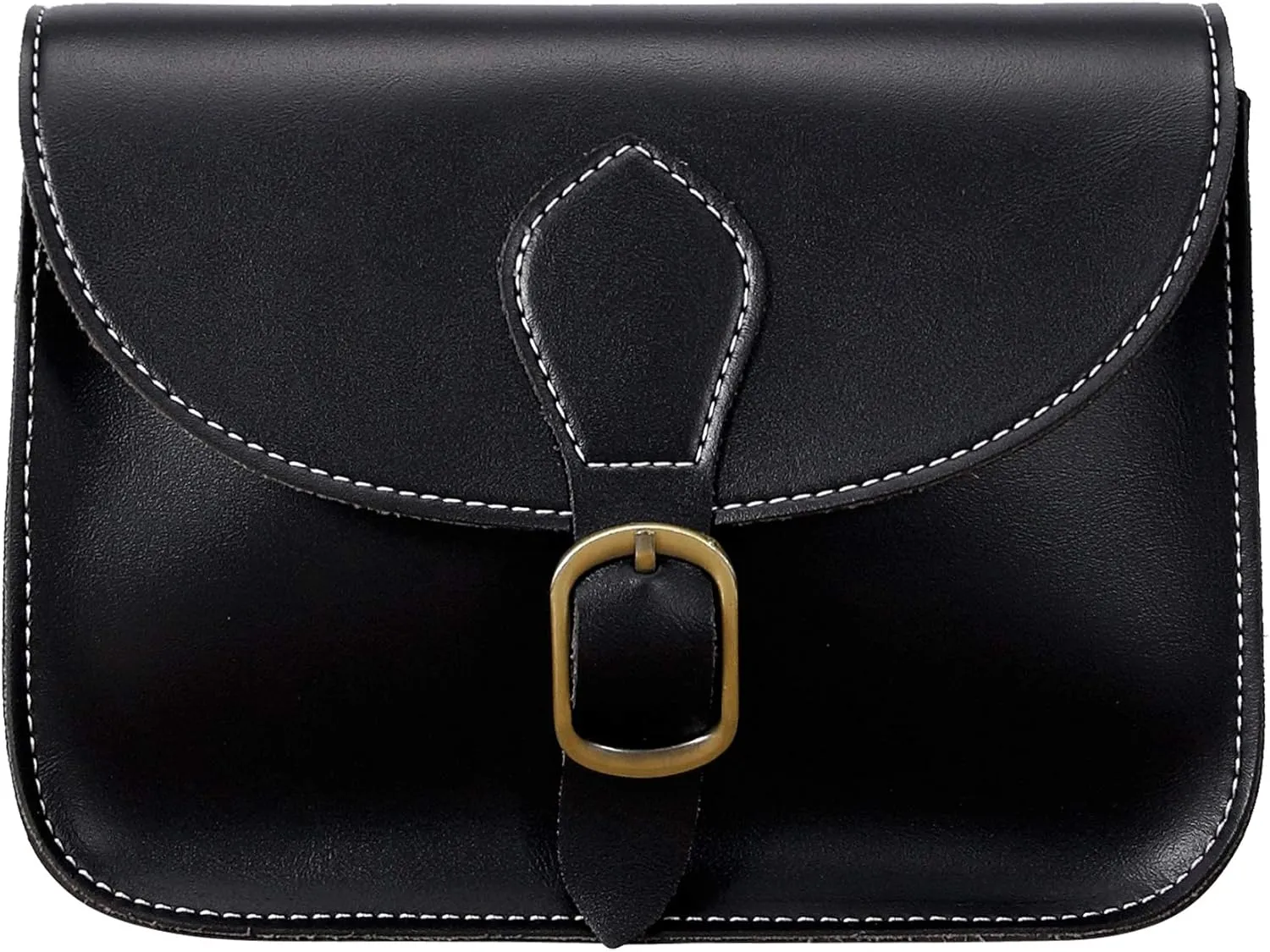 Crossbody Saddle Vegan Leather Bag Small Retro Satchel For Women Vintage Simple Handbag Faux Leather Casual Purse