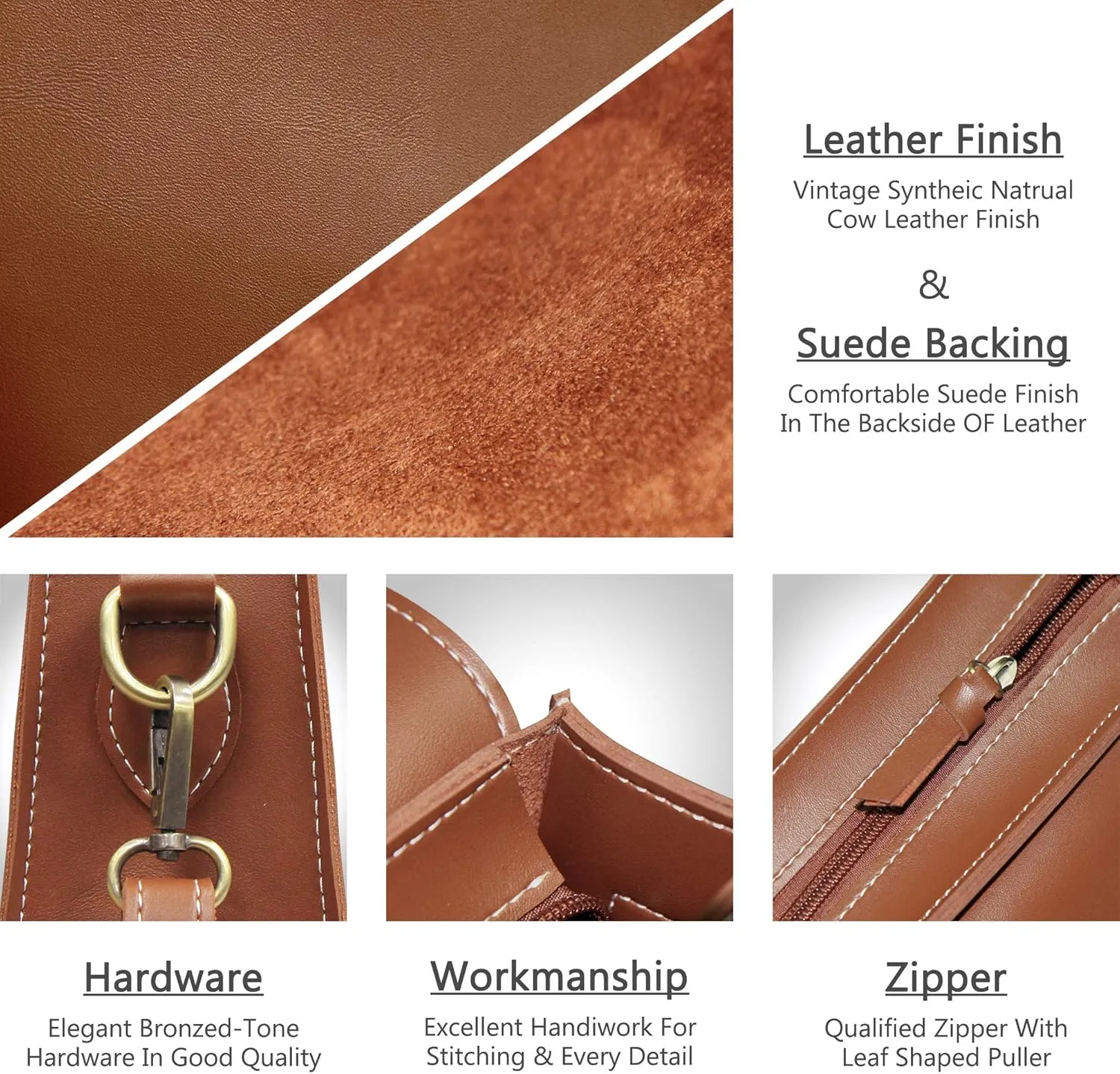 Crossbody Saddle Vegan Leather Bag Small Retro Satchel For Women Vintage Simple Handbag Faux Leather Casual Purse