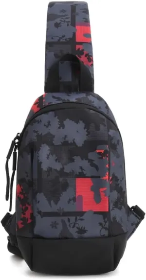 Crossbody Sling Backpack Sling Bag Travel Hiking Chest Bag Daypack (Gray-Graffiti)