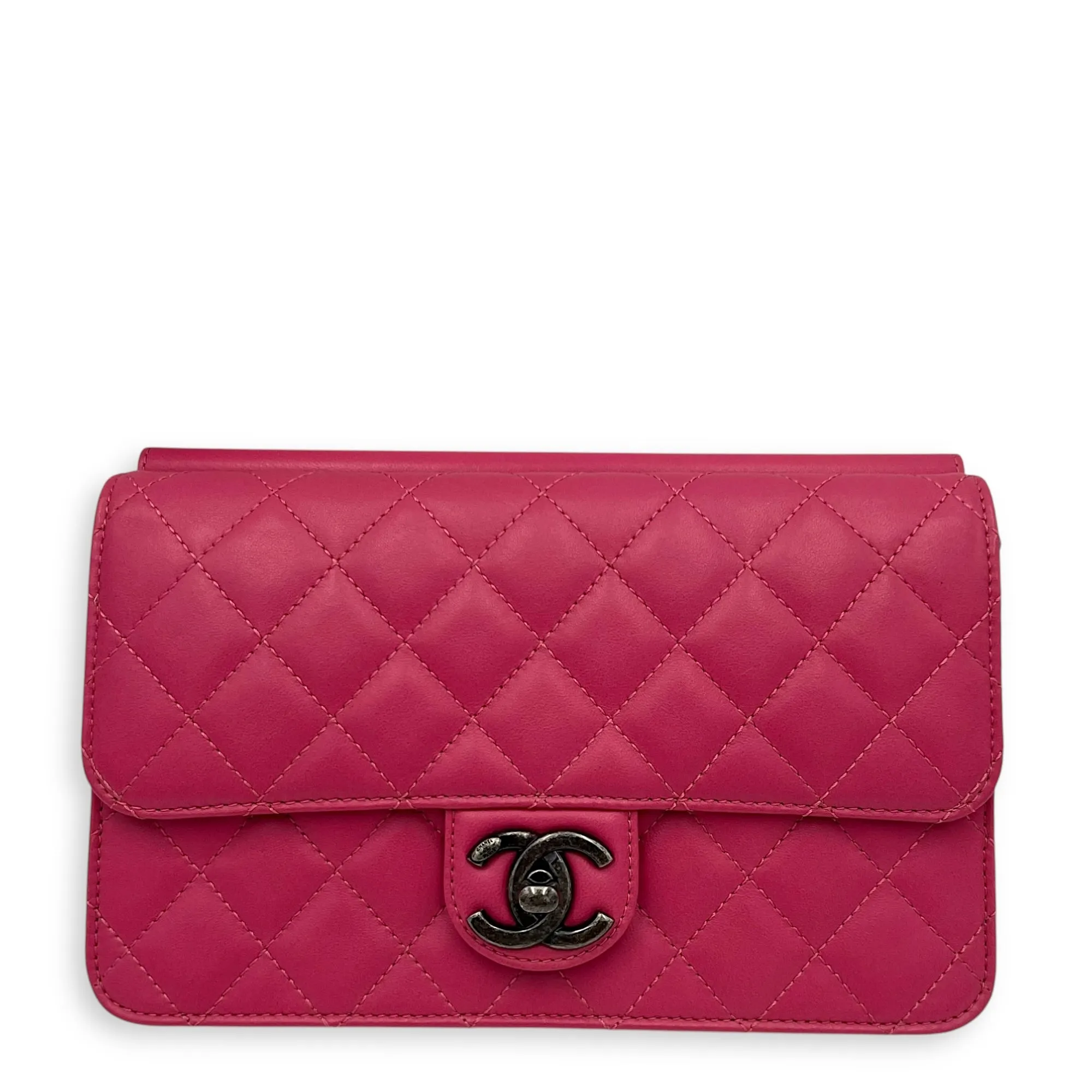 Crossing Times Medium Crossbody bag in Lambskin, Ruthenium Hardware