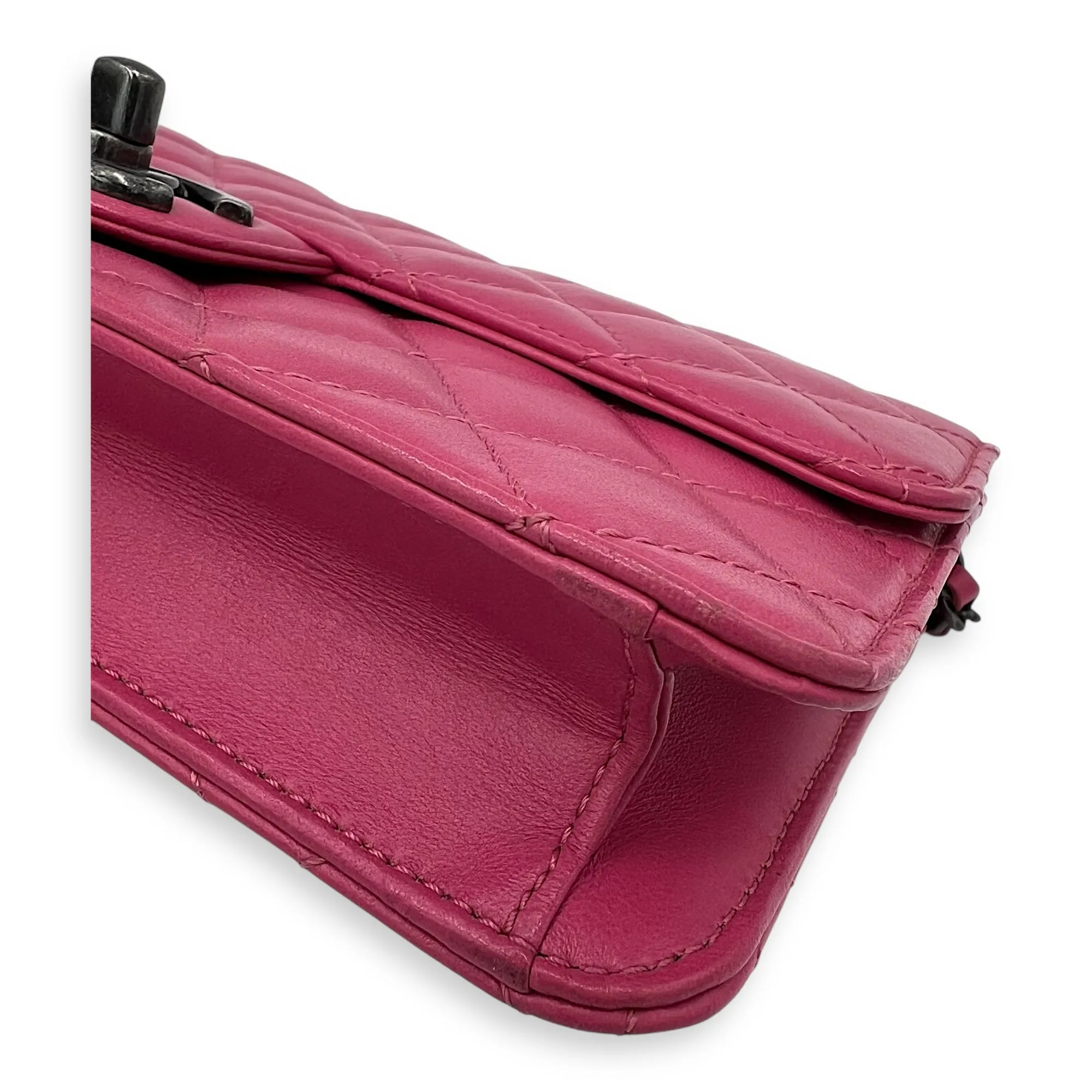 Crossing Times Medium Crossbody bag in Lambskin, Ruthenium Hardware