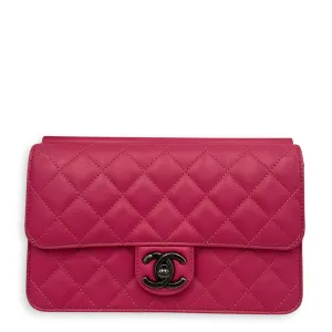 Crossing Times Medium Crossbody bag in Lambskin, Ruthenium Hardware