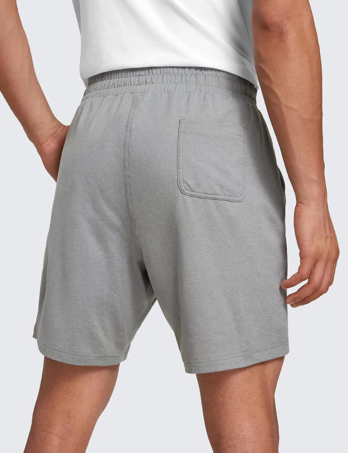 CRZ YOGA Cloud Jersey Mens Lounge Lightweight Sweat Shorts - 7'' Soft Breathable for Casual Workout with Pockets