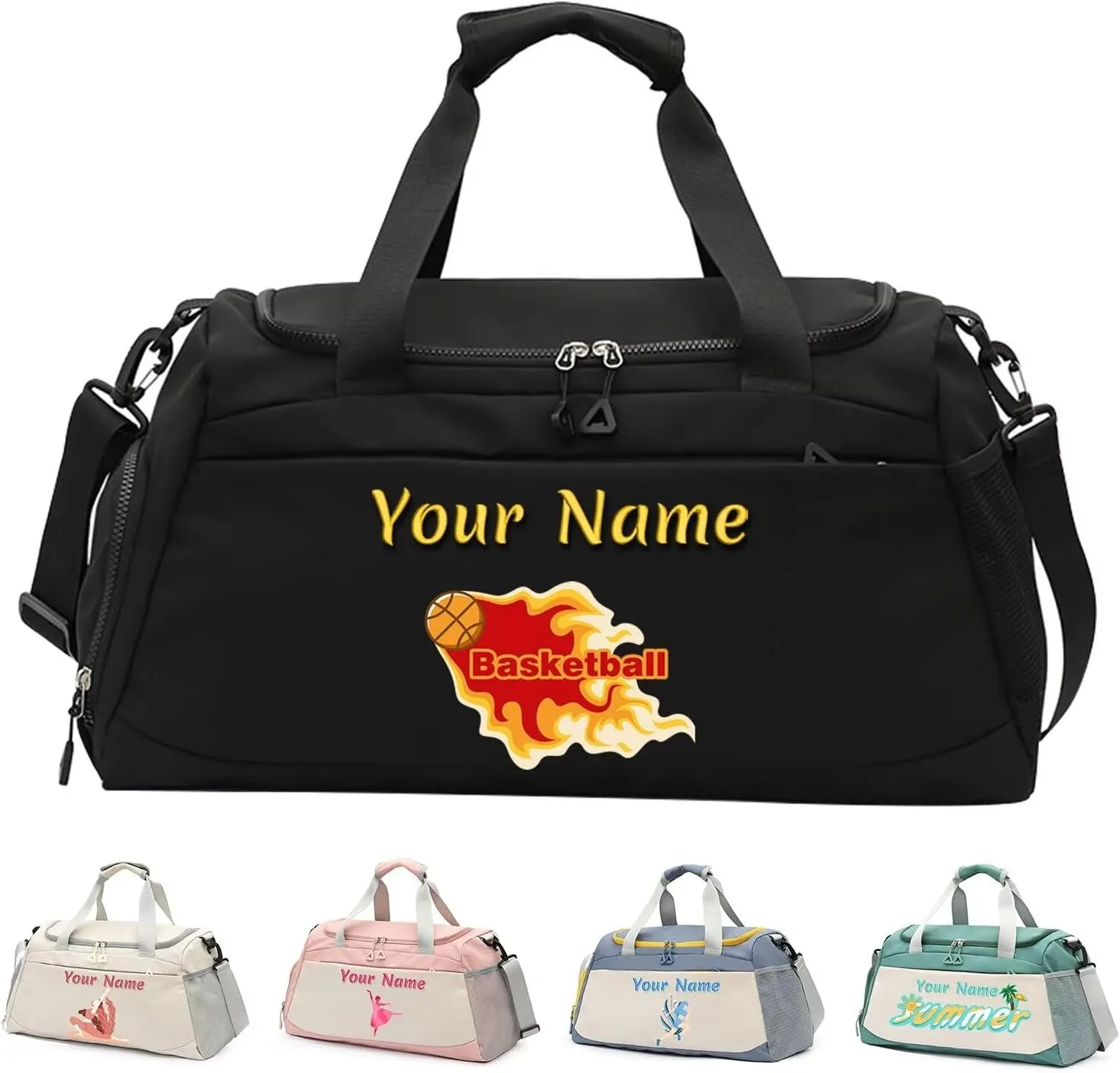 Customized Duffel Bag,Personalized Women's Gym Yoga Bag,Customizable Name Waterproof Gym Bag,Weekend Travel Bag,Adjustable Shoulder Strap Backpack,Gift for Women and men
