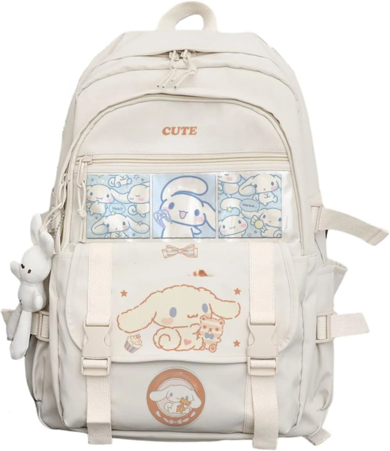 Cute Backpack Kawaii Daypack, ItaBag Y2K Daypack Bookbag Aesthetic Shoulder Bag Large Travel Daily Backpack Gifts Women