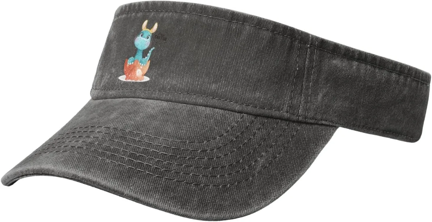 Cute Graffiti Beam Dragon Sun Visor Hats for Women Men Adjustable Sports Sun Hats Golf Cap