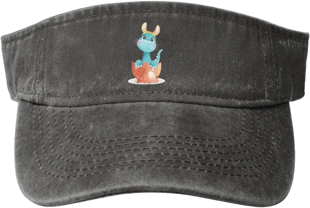 Cute Graffiti Beam Dragon Sun Visor Hats for Women Men Adjustable Sports Sun Hats Golf Cap