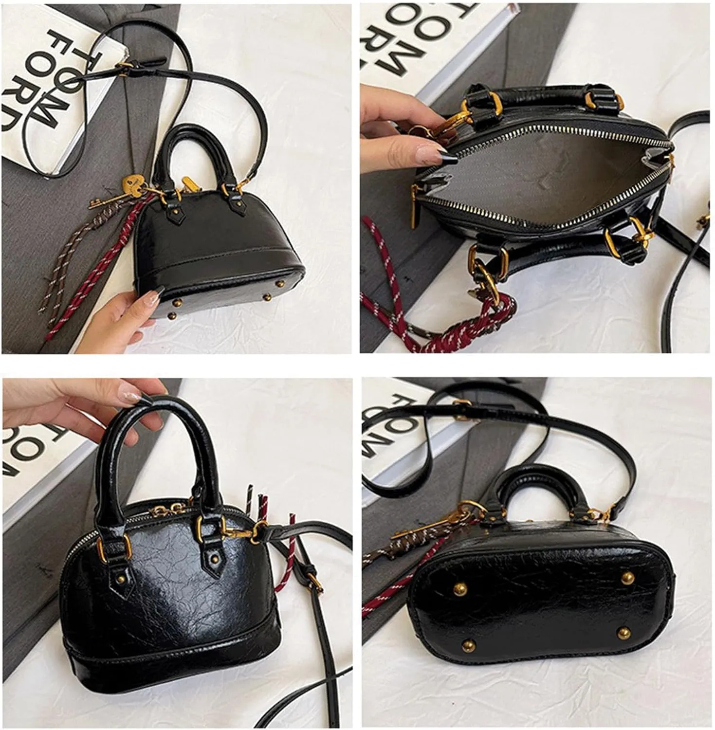 Cute Purse Small Saddle Bag Y2k Mini Purses Retro Classic Elegance Luxurious and French Vintage Handbag
