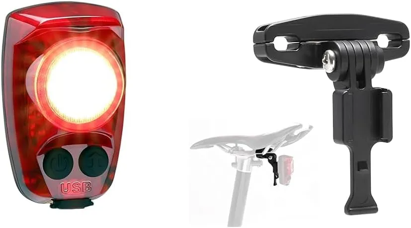 Cygolite Hotshot Pro 200 Lumen Bike Tail Light Bundle with Saddle Rail Mount