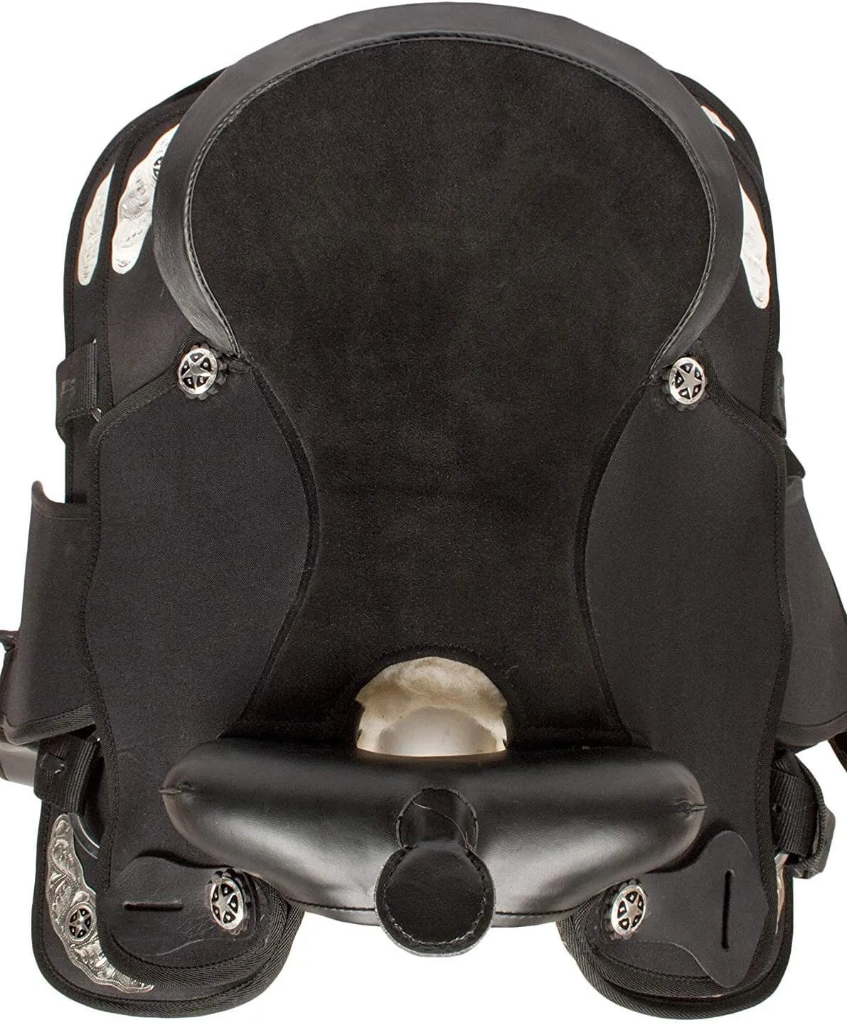 D&L Saddlery Classic Western Barrel Racing Handmade Synthetic Cordura Horse Saddle Lightweight Barrel Racing Saddle Trail Tack Equestrian Horse Saddle Tack Size 10" to 18" inches Seat, SYN29