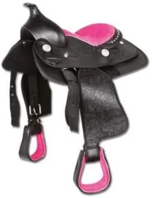 D&L Saddlery Classic Western Barrel Racing Handmade Synthetic Cordura Horse Saddle Lightweight Barrel Racing Saddle Trail Tack Equestrian Horse Saddle Tack Size 10" to 18" inches Seat, SYN40