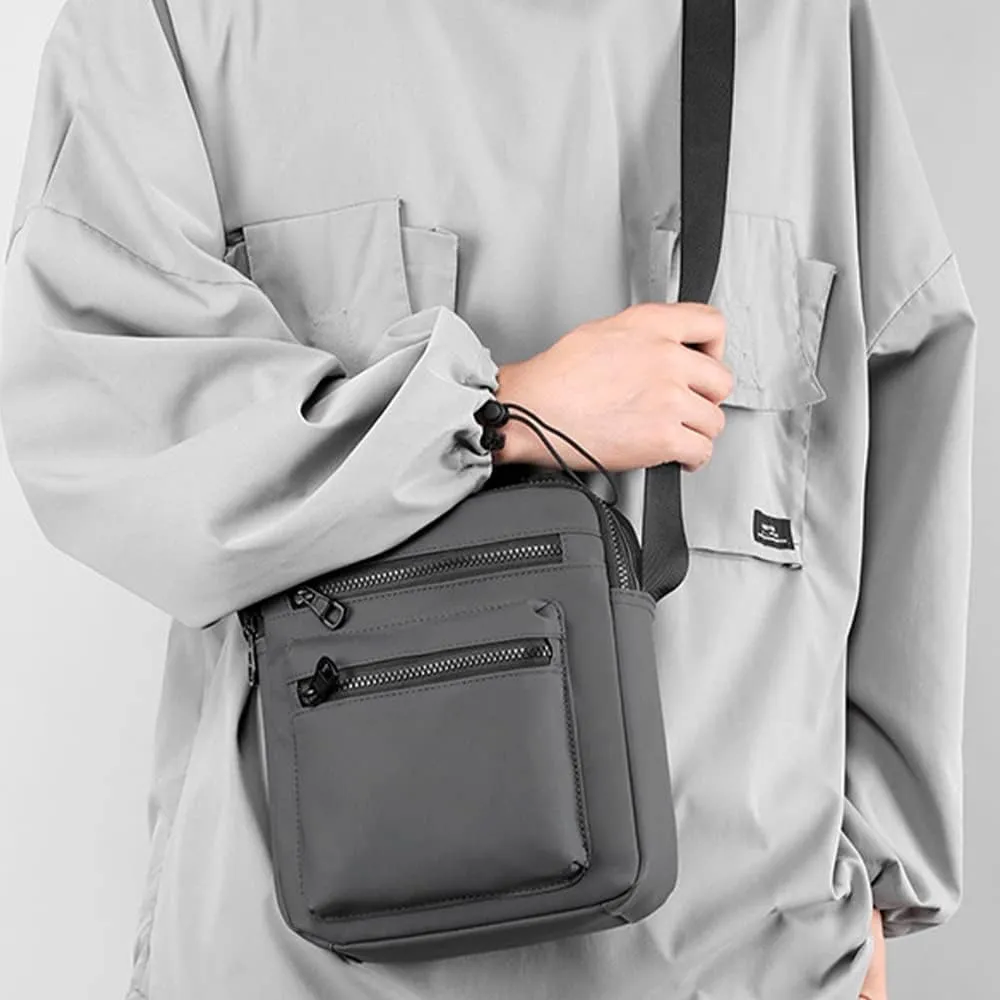DAZZLESUN Men Waterproof Travel Sling Bag Nylon Crossbody Casual Shoulder Bags Lightweight Backpack Daypack Fishing Hiking