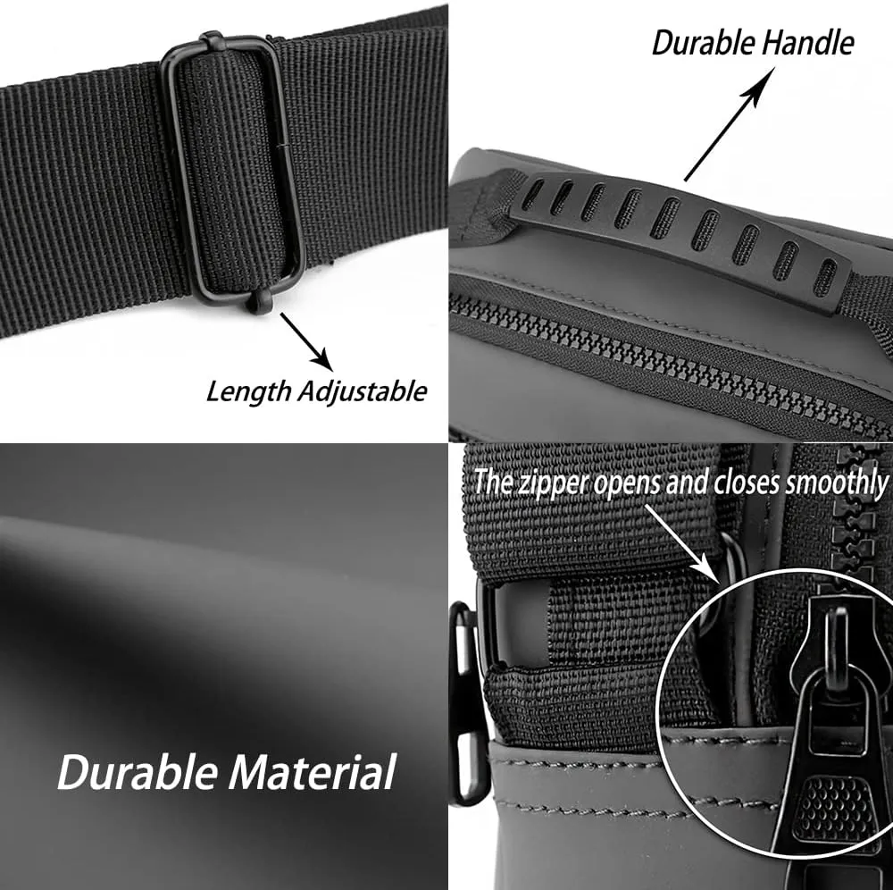 DAZZLESUN Men Waterproof Travel Sling Bag Nylon Crossbody Casual Shoulder Bags Lightweight Backpack Daypack Fishing Hiking