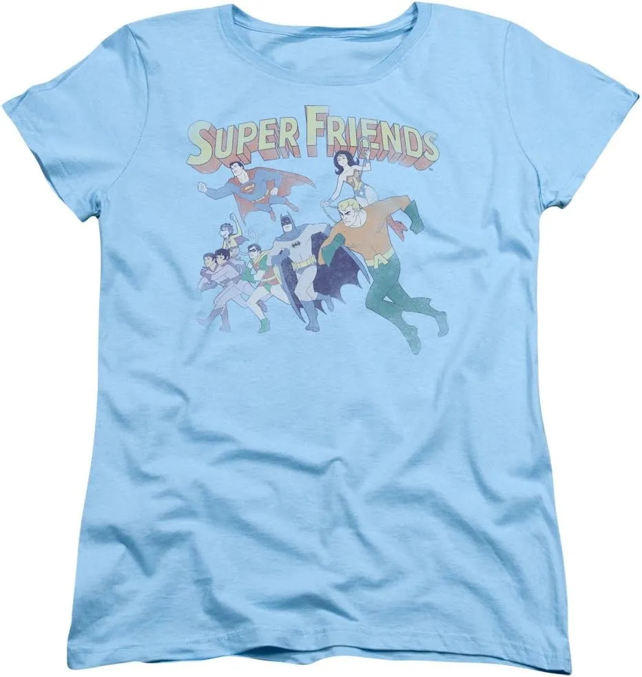 DC Comics Super Friends Batman Superman Robin Wonder Twins Women's T-Shirt