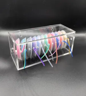 Dental Transparent Power Chain Organizer Case, 15-Slot Orthodontic Elastic Rubber Chain Dispenser for Braces