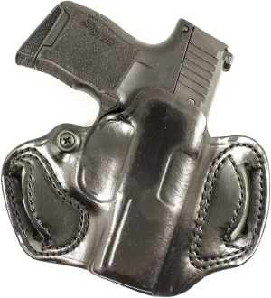 DeSantis Mini Slide Gun Holster, Fits SIG SAUER P365, P365 XL Romeo Zero, P365 XL, P365 SAS, Built from High-Quality Leather, Pistol Holster with an Adjustable Tension Device, Black, Right Fitment